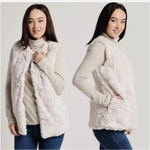 Dylan Cream Faux Fur Vest